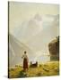 A Summer Day on a Norwegian Fjord-Dahl Hans-Stretched Canvas