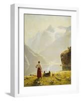 A Summer Day on a Norwegian Fjord-Dahl Hans-Framed Giclee Print