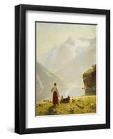 A Summer Day on a Norwegian Fjord-Dahl Hans-Framed Premium Giclee Print