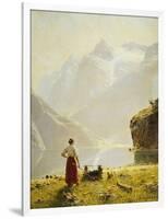 A Summer Day on a Norwegian Fjord-Dahl Hans-Framed Giclee Print