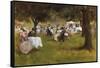 A Summer Garder Party-Albert Chevallier Tayler-Framed Stretched Canvas