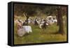 A Summer Garder Party-Albert Chevallier Tayler-Framed Stretched Canvas