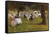 A Summer Garder Party-Albert Chevallier Tayler-Framed Stretched Canvas