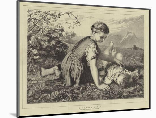 A Summer Idly-Karl Wilhelm Friedrich Bauerle-Mounted Giclee Print