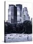 A Summer in Central Park, Lifestyle, Manhattan, NYC, Blue Light Black and White Photography-Philippe Hugonnard-Stretched Canvas