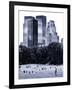 A Summer in Central Park, Lifestyle, Manhattan, NYC, Blue Light Black and White Photography-Philippe Hugonnard-Framed Photographic Print