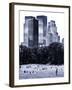 A Summer in Central Park, Lifestyle, Manhattan, NYC, Blue Light Black and White Photography-Philippe Hugonnard-Framed Premium Photographic Print