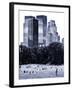 A Summer in Central Park, Lifestyle, Manhattan, NYC, Blue Light Black and White Photography-Philippe Hugonnard-Framed Premium Photographic Print
