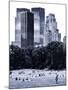 A Summer in Central Park, Lifestyle, Manhattan, NYC, Blue Light Black and White Photography-Philippe Hugonnard-Mounted Photographic Print