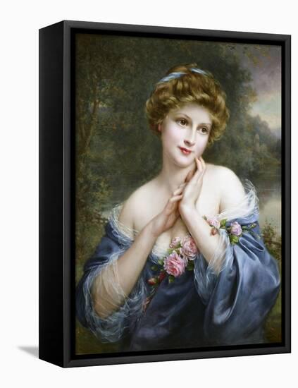 A Summer Rose-Francois Martin-kavel-Framed Stretched Canvas