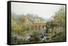 A Summer's Day, Abingdon, Oxfordshire, England-Charles Gregory-Framed Stretched Canvas