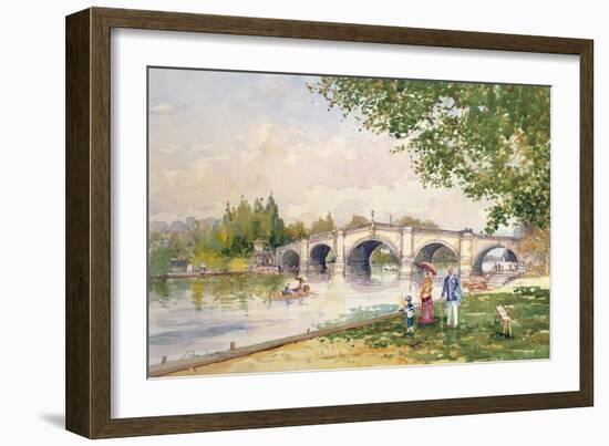 A Summer's Day, Richmond Bridge-John Sutton-Framed Giclee Print