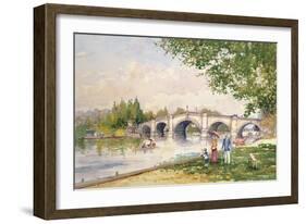 A Summer's Day, Richmond Bridge-John Sutton-Framed Giclee Print