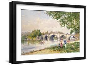 A Summer's Day, Richmond Bridge-John Sutton-Framed Giclee Print