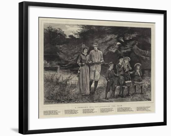 A Summer's Holiday, Starting the Team-Arthur Hopkins-Framed Giclee Print