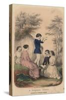 A Summer Scene, Fashions for Children's Dresses, Litho by Wagner and Mcguigan, 1850-Thomas S. Wagner-Stretched Canvas