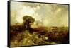 A Summer Shower, 1878-Thomas Moran-Framed Stretched Canvas