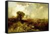 A Summer Shower, 1878-Thomas Moran-Framed Stretched Canvas