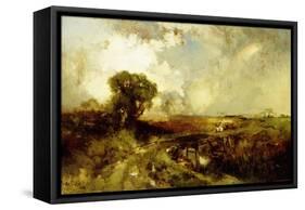 A Summer Shower, 1878-Thomas Moran-Framed Stretched Canvas