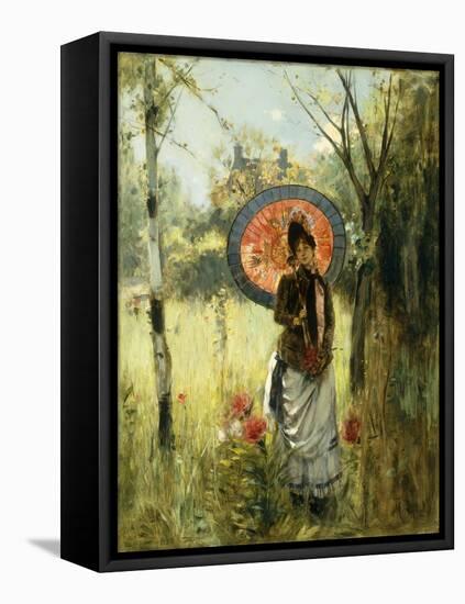 A Summer Stroll-Albert Lynch-Framed Stretched Canvas