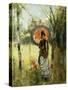 A Summer Stroll-Albert Lynch-Stretched Canvas