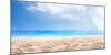A Summer Vacation, Holiday Background of a Tropical Beach and Blue Sea and White Clouds with Sun Fl-Duncan Andison-Mounted Photographic Print