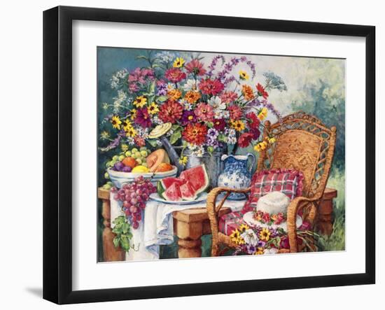 A Summers Picnic-Barbara Mock-Framed Giclee Print