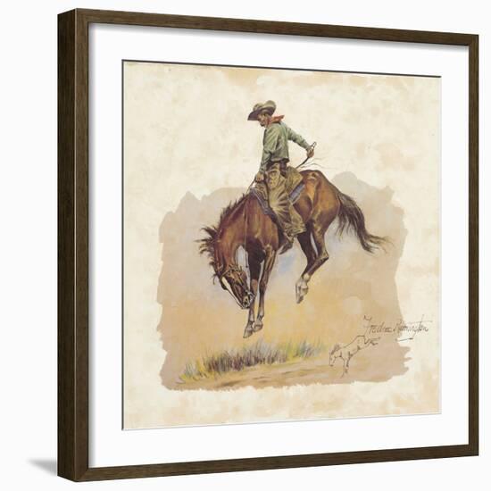 A 'Sun Fisher'-Frederic Sackrider Remington-Framed Giclee Print