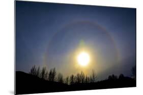 A sun halo seen in northern British Columbia-Richard Wright-Mounted Photographic Print