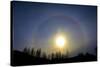 A sun halo seen in northern British Columbia-Richard Wright-Stretched Canvas