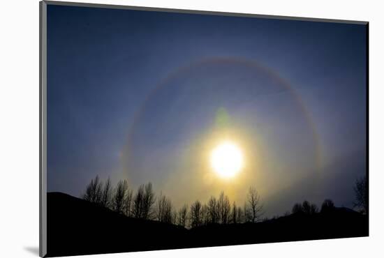 A sun halo seen in northern British Columbia-Richard Wright-Mounted Photographic Print