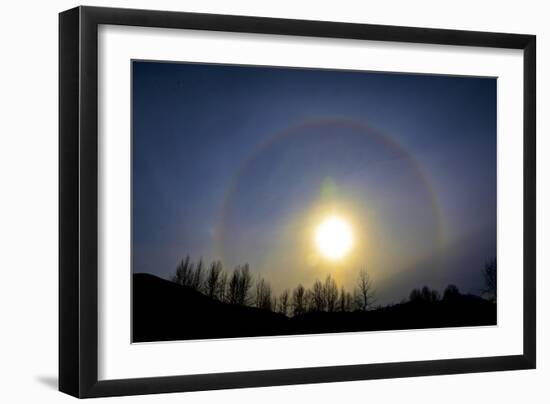 A sun halo seen in northern British Columbia-Richard Wright-Framed Photographic Print