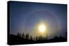 A sun halo seen in northern British Columbia-Richard Wright-Stretched Canvas