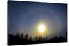 A sun halo seen in northern British Columbia-Richard Wright-Stretched Canvas