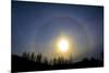 A sun halo seen in northern British Columbia-Richard Wright-Mounted Photographic Print