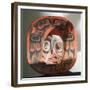 A sun mask with an eagle face in the centre which was used in the Dluwulaxa Society dances-null-Framed Giclee Print