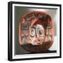 A sun mask with an eagle face in the centre which was used in the Dluwulaxa Society dances-null-Framed Giclee Print