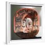 A sun mask with an eagle face in the centre which was used in the Dluwulaxa Society dances-null-Framed Giclee Print