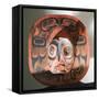 A sun mask with an eagle face in the centre which was used in the Dluwulaxa Society dances-null-Framed Stretched Canvas