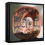 A sun mask with an eagle face in the centre which was used in the Dluwulaxa Society dances-null-Framed Stretched Canvas