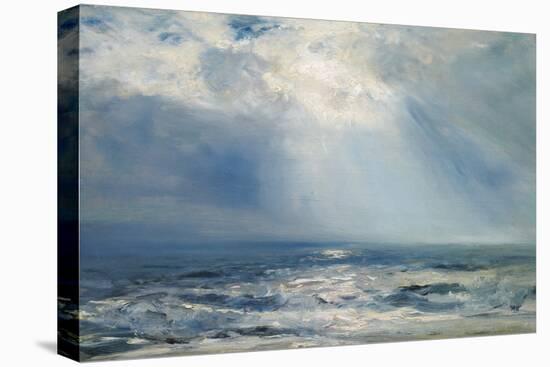 A Sunbeam over the Sea, 1890 (Oil on Panel)-Henry Moore-Stretched Canvas