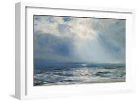 A Sunbeam over the Sea, 1890 (Oil on Panel)-Henry Moore-Framed Giclee Print