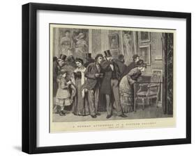 A Sunday Afternoon in a Picture Gallery-Charles Green-Framed Giclee Print