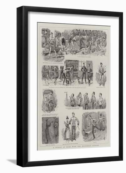 A Sunday at Home with the Household Cavalry-Charles Edwin Fripp-Framed Giclee Print
