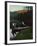 A Sunday evening by the lake-Harald Oscar Sohlberg-Framed Giclee Print