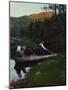 A Sunday evening by the lake-Harald Oscar Sohlberg-Mounted Giclee Print