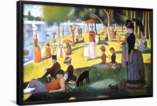 A Sunday on La Grande Jatte 1884, 1884-86-Georges Seurat-Framed Poster