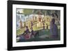 A Sunday on La Grande Jatte 1884, 1884-86-Georges Seurat-Framed Premium Giclee Print