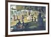 A Sunday on La Grande Jatte 1884, 1884-86-Georges Seurat-Framed Premium Giclee Print