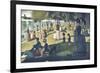 A Sunday on La Grande Jatte 1884, 1884-86-Georges Seurat-Framed Premium Giclee Print